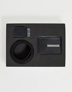Подарочный набор из ремня и кредитницы Calvin Klein
