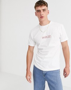 Белая футболка с вышивкой Parlez