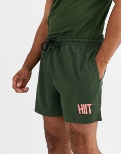 Зеленые шорты с логотипом HIIT - core