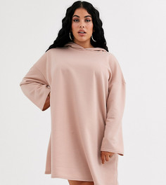 Свободное платье-худи со скрытыми карманами ASOS DESIGN Curve