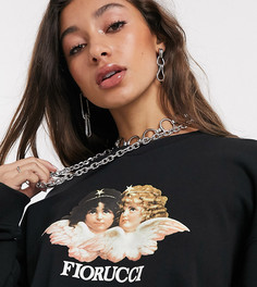 Черный свитшот Fiorucci vintage angels