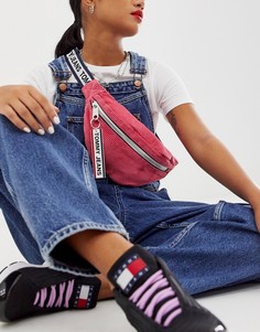 Вельветовая сумка-кошелек на пояс с логотипом Tommy Jeans