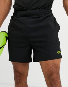 Черные шорты средней длины из быстросохнущего материала ASOS 4505