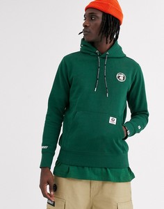Худи зеленого цвета с вышивкой логотипа AAPE By A Bathing Ape One Point