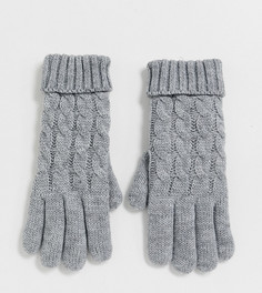 Серые вязаные перчатки эксклюзивно от Stitch & Pieces