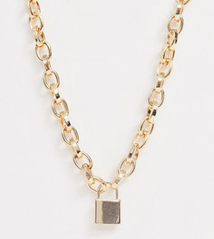 Золотистое ожерелье с подвеской-сердцем эксклюзивно от Glamorous