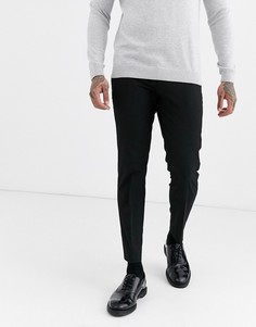 Черные укороченные брюки Moss London