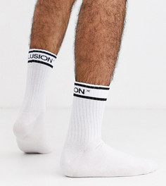 Белые носки COLLUSION Unisex
