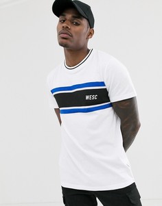 Футболка с полосками на груди WESC Max