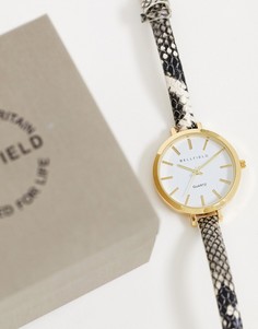 Серые женские часы со змеиной отделкой Bellfield