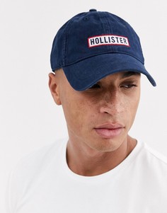 Темно-синяя бейсболка с логотипом Hollister Americana