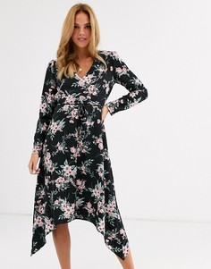 Платье миди с цветочным принтом Miss Selfridge