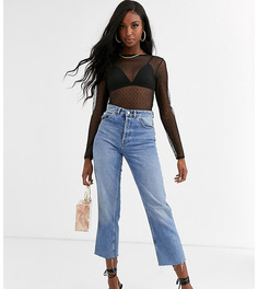 Черное боди с сетчатыми вставками Missguided Tall