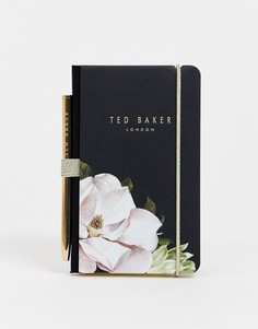 Комплект из ручки и блокнота черного цвета с цветочным принтом Ted Baker