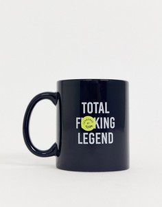 Кружка с надписью "total fucking legend" Typo