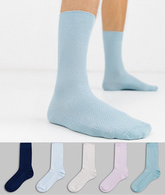 Набор из 5 пар носков пастельных тонов Topman