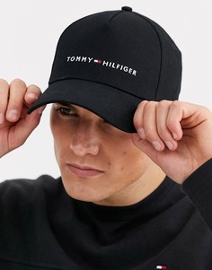 Черная бейсболка с логотипом Tommy Hilfiger