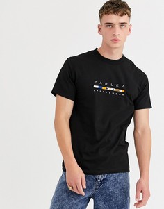 Черная футболка с вышивкой Parlez Henderson