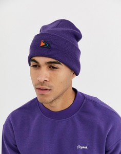 Фиолетовая шапка-бини Jack & Jones