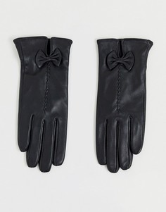 Кожаные перчатки с бантиками Barneys Originals