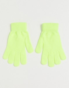 Неоново-желтые перчатки SVNX 7X