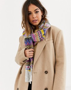 Женский вязаный шарф с разноцветным узором Фэйр-Айл Boardmans