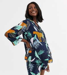 Пижама из 100% модала с цветочным принтом ASOS DESIGN Maternity