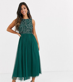 Зеленое платье 2 в 1 с пайетками Maya Petite - Bridesmaid