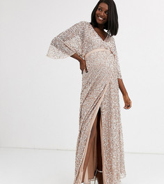 Платье макси с пайетками и запахом Maya Maternity Bridesmaid