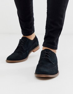 Черные замшевые туфли дерби Burton Menswear