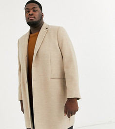 Серо-желтое пальто Burton Menswear Big & Tall