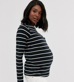 Футболка с длинным рукавом в полоску ASOS DESIGN Maternity