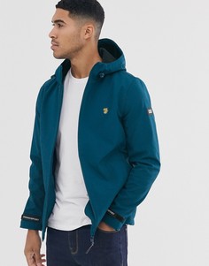 Синяя мягкая куртка с капюшоном Farah - Leyland