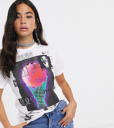 Oversize-футболка из органического хлопка с футуристическим принтом New Girl Order