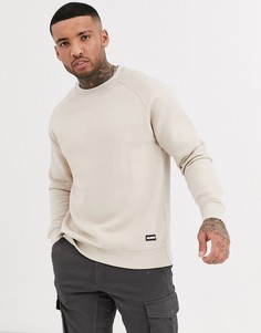 Бежевый свитшот Bershka