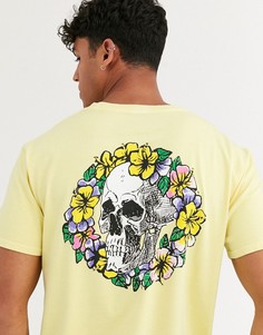 Желтая футболка Quiksilver OG Dead Flowers