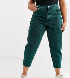 Зеленые мраморные джинсы бойфренда ASOS DESIGN Curve