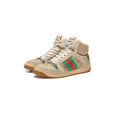 Кроссовки Gucci Текстильные кеды Screener GG Gucci