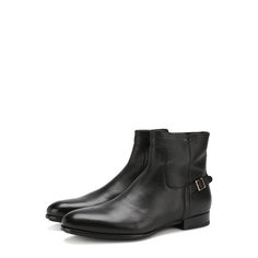 Ботинки Santoni Кожаные ботинки с внутренней отделкой из овчины Santoni