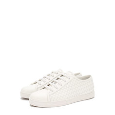 Кроссовки Bottega Veneta Кожаные кеды с плетением intrecciato Bottega Veneta