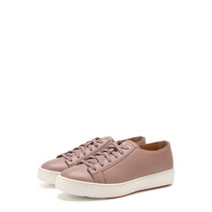 Кроссовки Santoni Кожаные кеды на шнуровке Santoni