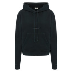 Свитеры Saint Laurent Хлопковый пуловер с капюшоном Saint Laurent