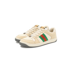 Кроссовки Gucci Комбинированные кеды Screener Gucci