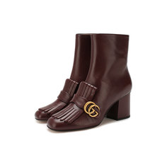 Ботильоны Gucci Кожаные ботильоны Marmont Gucci