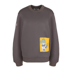 Свитеры Chloé Хлопковый пуловер с круглым вырезом и контрастной нашивкой Chloé