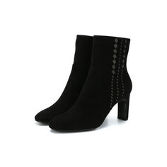 Ботильоны Bottega Veneta Замшевые ботильоны на устойчивом каблуке Bottega Veneta