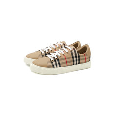 Кроссовки Burberry Комбинированные кеды Burberry