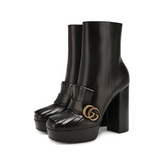 Ботильоны Gucci Кожаные ботильоны Marmont Gucci