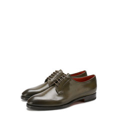 Ботинки Santoni Кожаные дерби на шнуровке Santoni