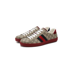 Кроссовки Gucci Кеды Ace GG Supreme с кожаной отделкой Gucci
